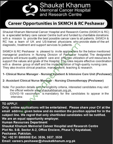 Nurse Jobs at Shaukat Khanum