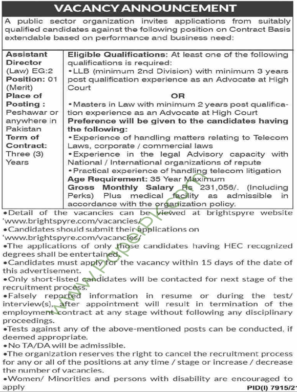 Assistant Director in Public Sector