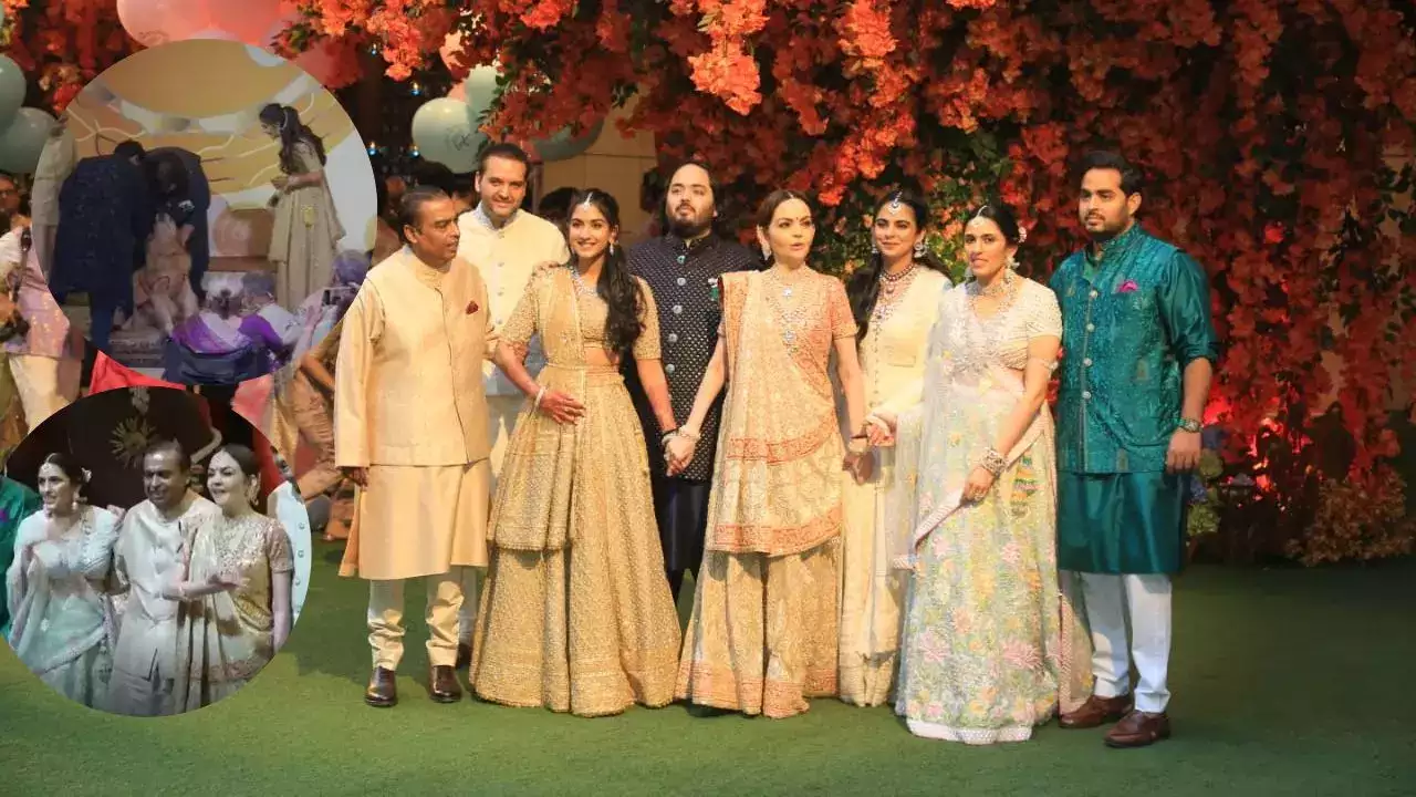 Nita Ambani performs during her son Anant and Radhika Merchant's wedding